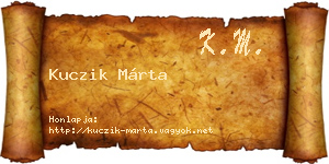 Kuczik Márta névjegykártya